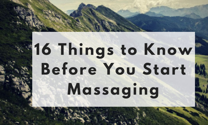 16 Things to Know Before You Start Massaging