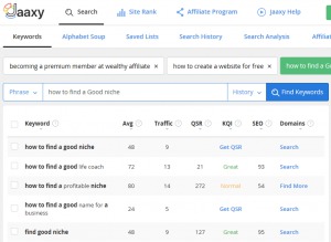 Find keywords for a Website