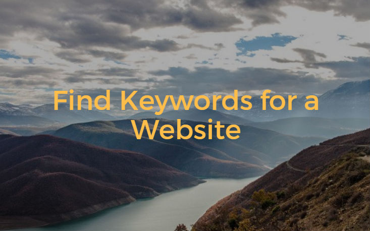 Find Keywords for a Website