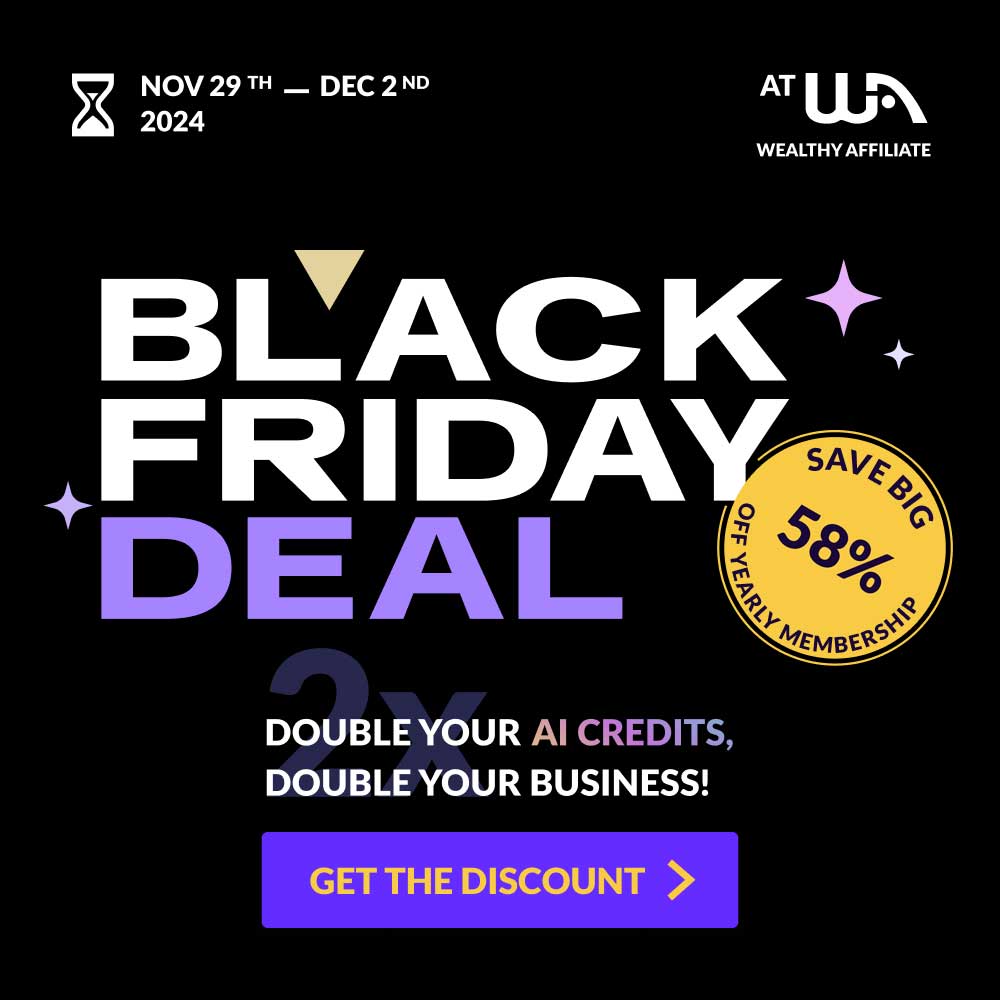 Wealthy Affiliate Black Friday deal 2024